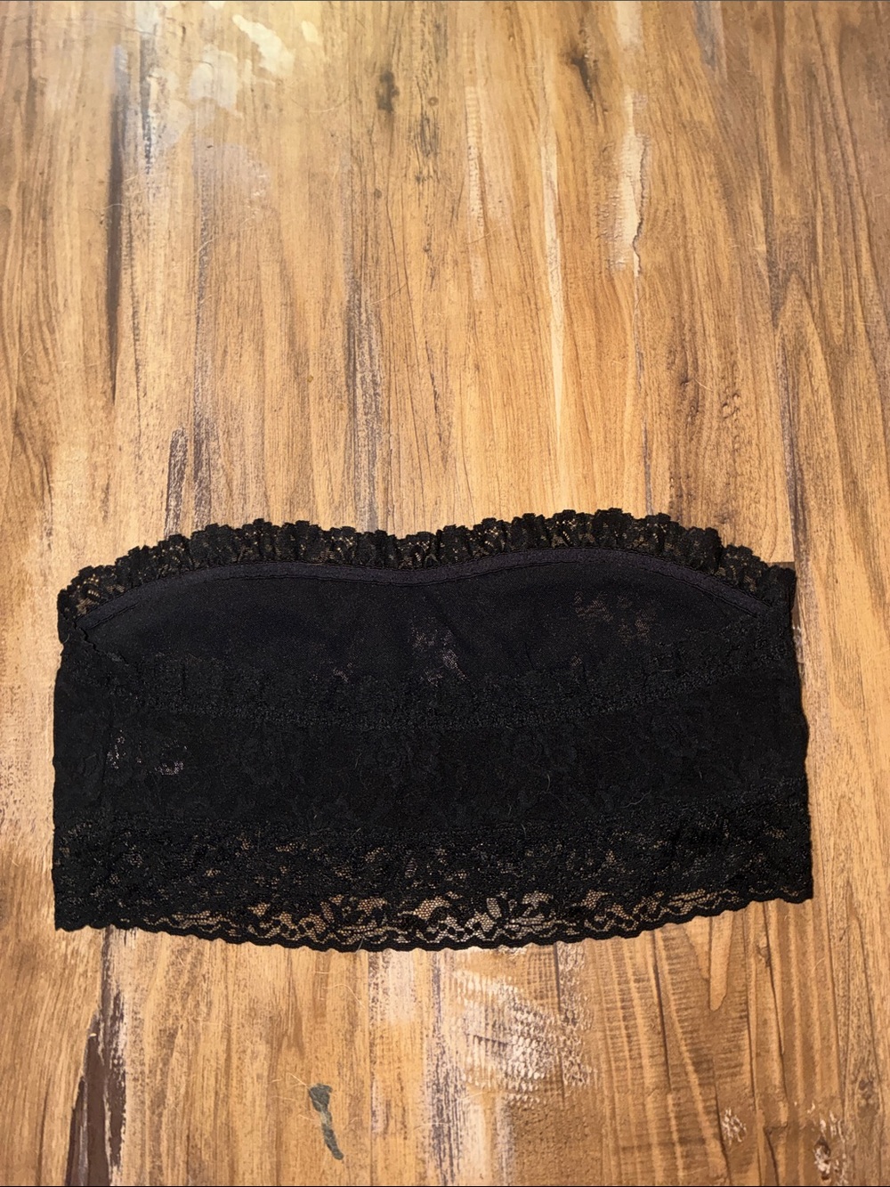 NWOT Hanky Panky Black Lace Strapless Bandeau. Size Large. - Picture 4 of 4